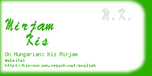 mirjam kis business card